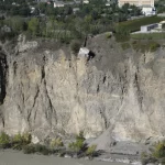 Sprengung Grossblock Colline de Géronde, Siders